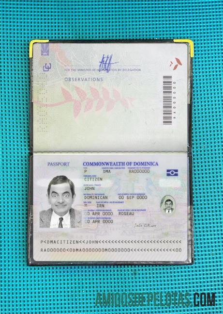 Passaporte Dominica 2021 Presente Photolook exemplo real